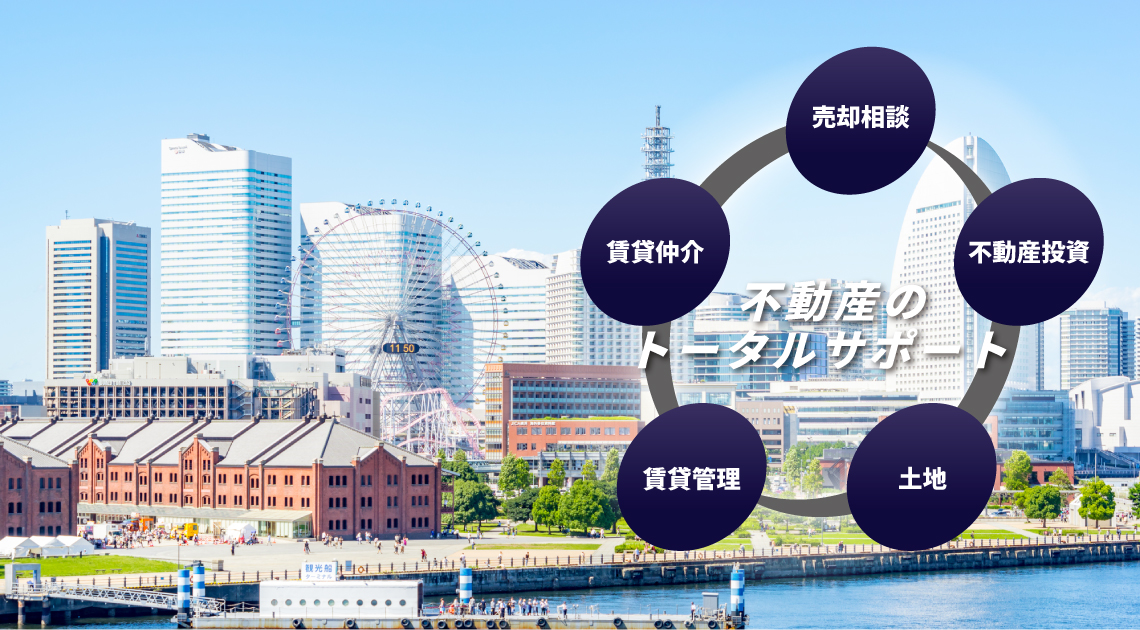 売却相談、投資、土地、管理、賃貸、不動産のトータルサポート